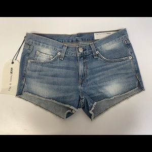 Light wash Rag & Bone jean shorts. NEVER WORN with tags attached.